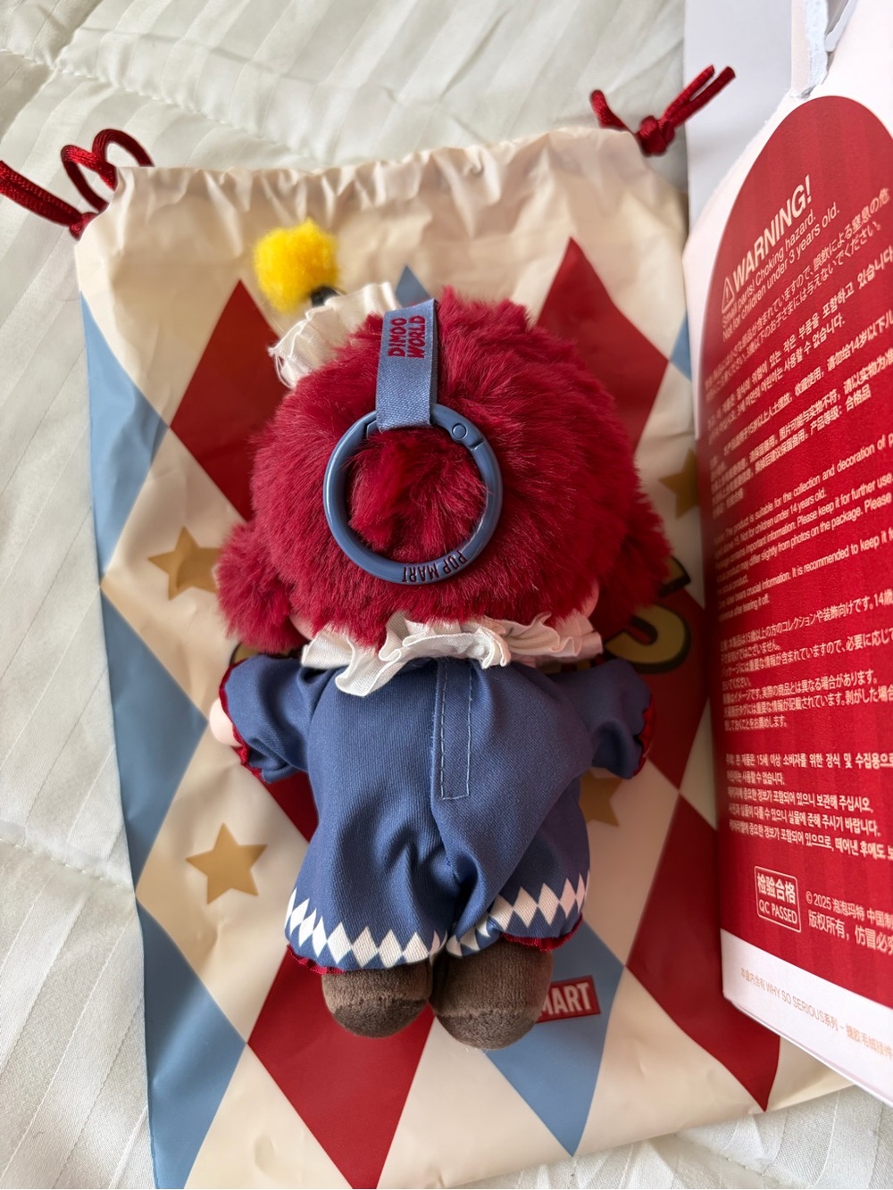 POP MART Dimoo Why So Serious Vinyl Plush Pendant - Flame Clown - Picture 2 of 2